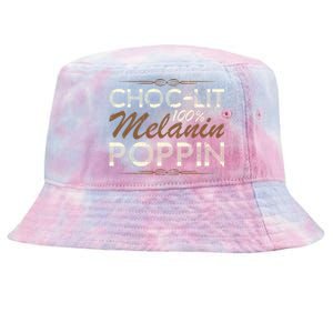 Chocgiftlit 100% Melanin Poppin Afro Queen Black Gift Tie-Dyed Bucket Hat