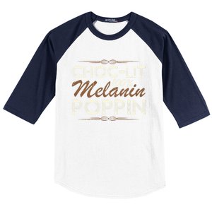 Chocgiftlit 100% Melanin Poppin Afro Queen Black Gift Baseball Sleeve Shirt