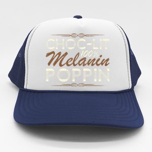 Chocgiftlit 100% Melanin Poppin Afro Queen Black Gift Trucker Hat