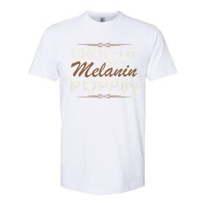 Chocgiftlit 100% Melanin Poppin Afro Queen Black Gift Softstyle CVC T-Shirt