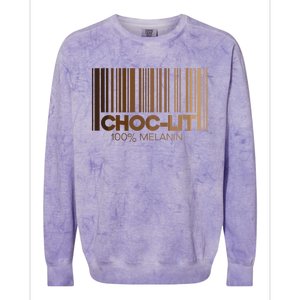 Chocgiftlit 100% Melanin Brown Skin Black History Juneteenth Gift Colorblast Crewneck Sweatshirt