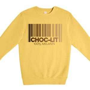 Chocgiftlit 100% Melanin Brown Skin Black History Juneteenth Gift Premium Crewneck Sweatshirt