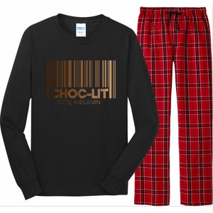 Chocgiftlit 100% Melanin Brown Skin Black History Juneteenth Gift Long Sleeve Pajama Set