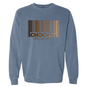 Chocgiftlit 100% Melanin Brown Skin Black History Juneteenth Gift Garment-Dyed Sweatshirt