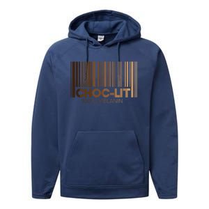 Chocgiftlit 100% Melanin Brown Skin Black History Juneteenth Gift Performance Fleece Hoodie