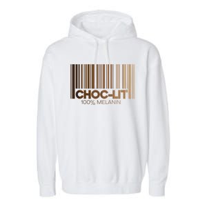 Chocgiftlit 100% Melanin Brown Skin Black History Juneteenth Gift Garment-Dyed Fleece Hoodie