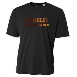 Choclit 100% Melanin For Black History Month Gift Cooling Performance Crew T-Shirt