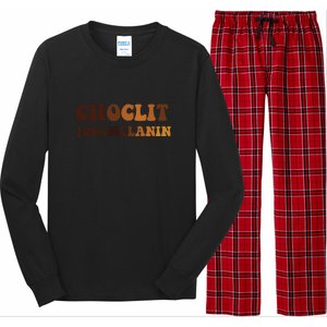 Choclit 100% Melanin For Black History Month Gift Long Sleeve Pajama Set