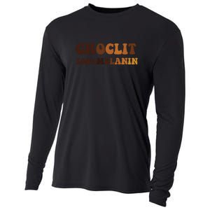 Choclit 100% Melanin For Black History Month Gift Cooling Performance Long Sleeve Crew