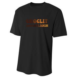 Choclit 100% Melanin For Black History Month Gift Performance Sprint T-Shirt