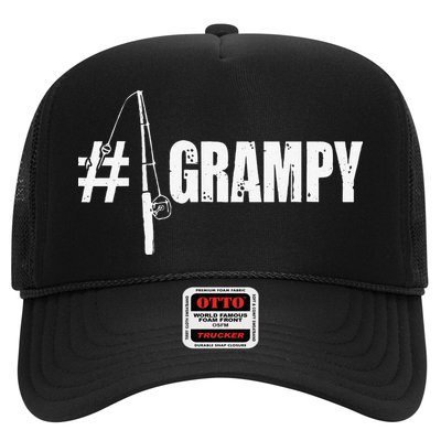 Cute 1 No.1 Grampy Fishing Gift For Dad Or Grandpa Trucker Hat