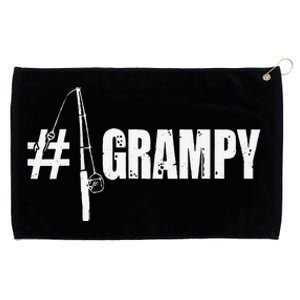 Cute 1 No.1 Grampy Fishing Gift For Dad Or Grandpa Grommeted Golf Towel