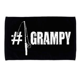 Cute 1 No.1 Grampy Fishing Gift For Dad Or Grandpa Microfiber Hand Towel