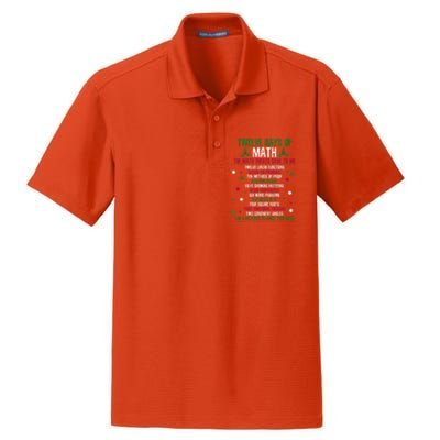 Christmas 12days Of Math Dry Zone Grid Polo