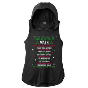 Christmas 12days Of Math Ladies PosiCharge Tri-Blend Wicking Draft Hoodie Tank