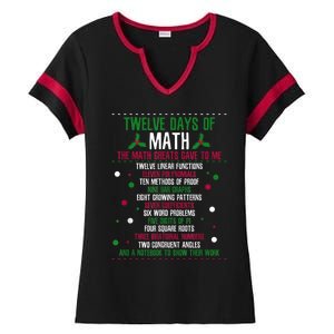 Christmas 12days Of Math Ladies Halftime Notch Neck Tee