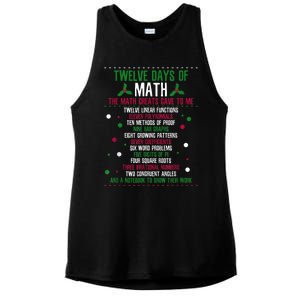 Christmas 12days Of Math Ladies PosiCharge Tri-Blend Wicking Tank