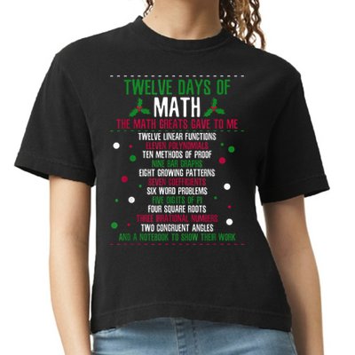 Christmas 12days Of Math Comfort Colors Boxy T-Shirt