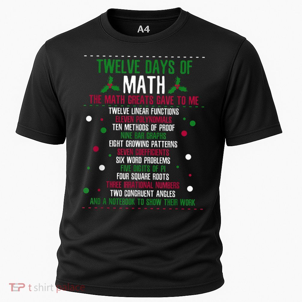 Christmas 12days Of Math Performance Shirt