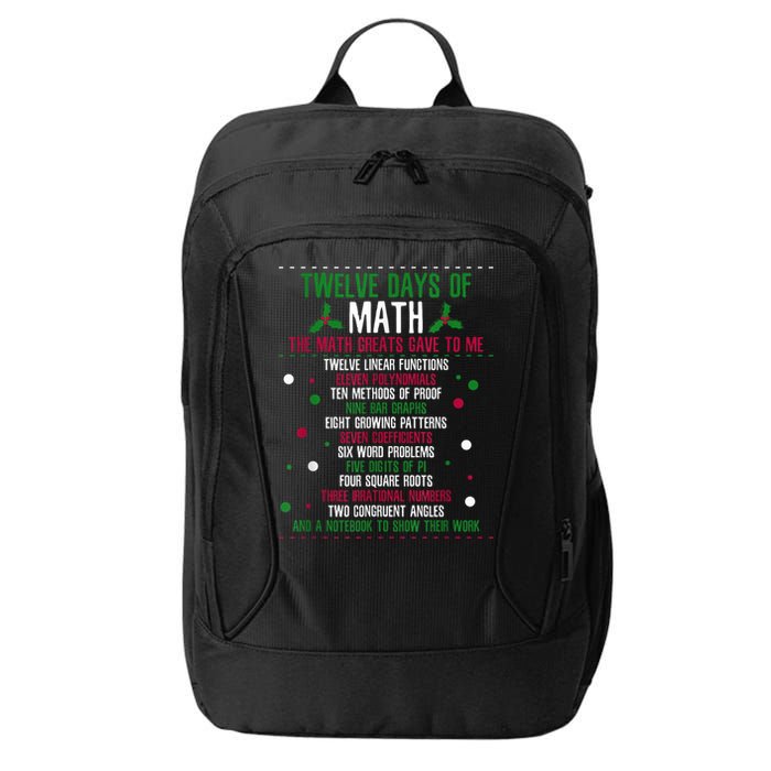 Christmas 12days Of Math City Backpack