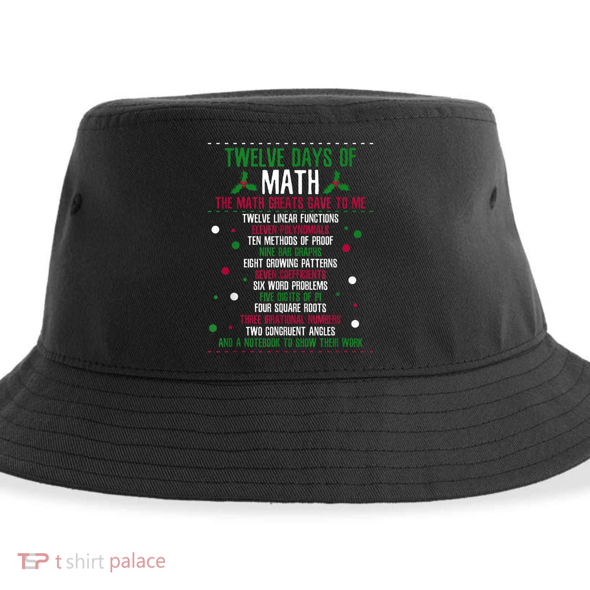 Christmas 12days Of Math Sustainable Bucket Hat