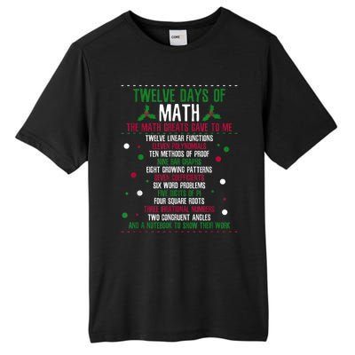 Christmas 12days Of Math Tall Fusion ChromaSoft Performance T-Shirt