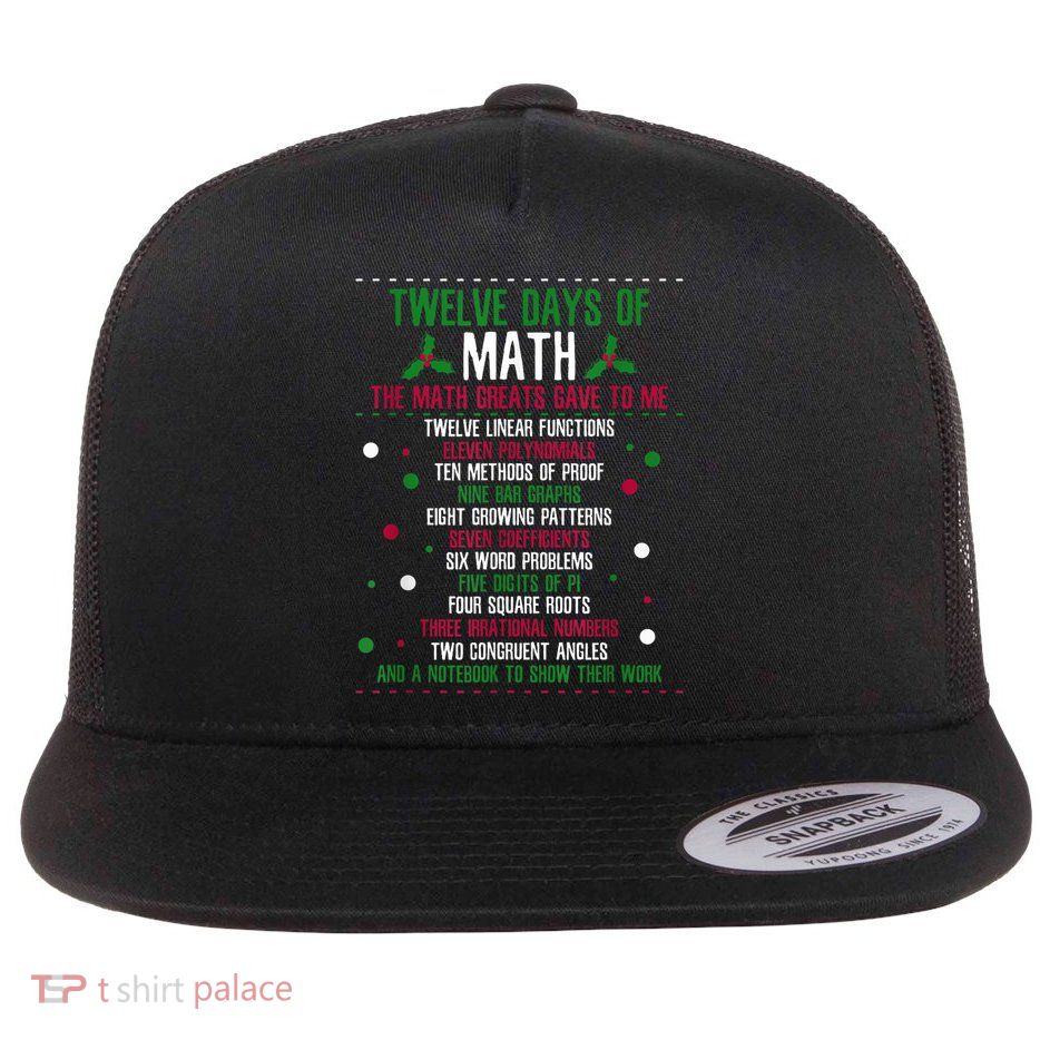 Christmas 12days Of Math Flatbill Hat