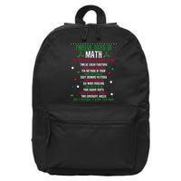 Christmas 12days Of Math 16 in Basic Backpack