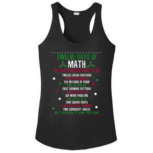 Christmas 12days Of Math Ladies PosiCharge Competitor Racerback Tank