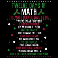 Christmas 12days Of Math Mesh Reversible Basketball Jersey Tank