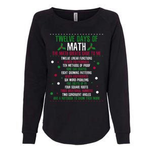 Christmas 12days Of Math Womens California Wash Sweatshirt