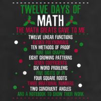 Christmas 12days Of Math 25L Jumbo Tote
