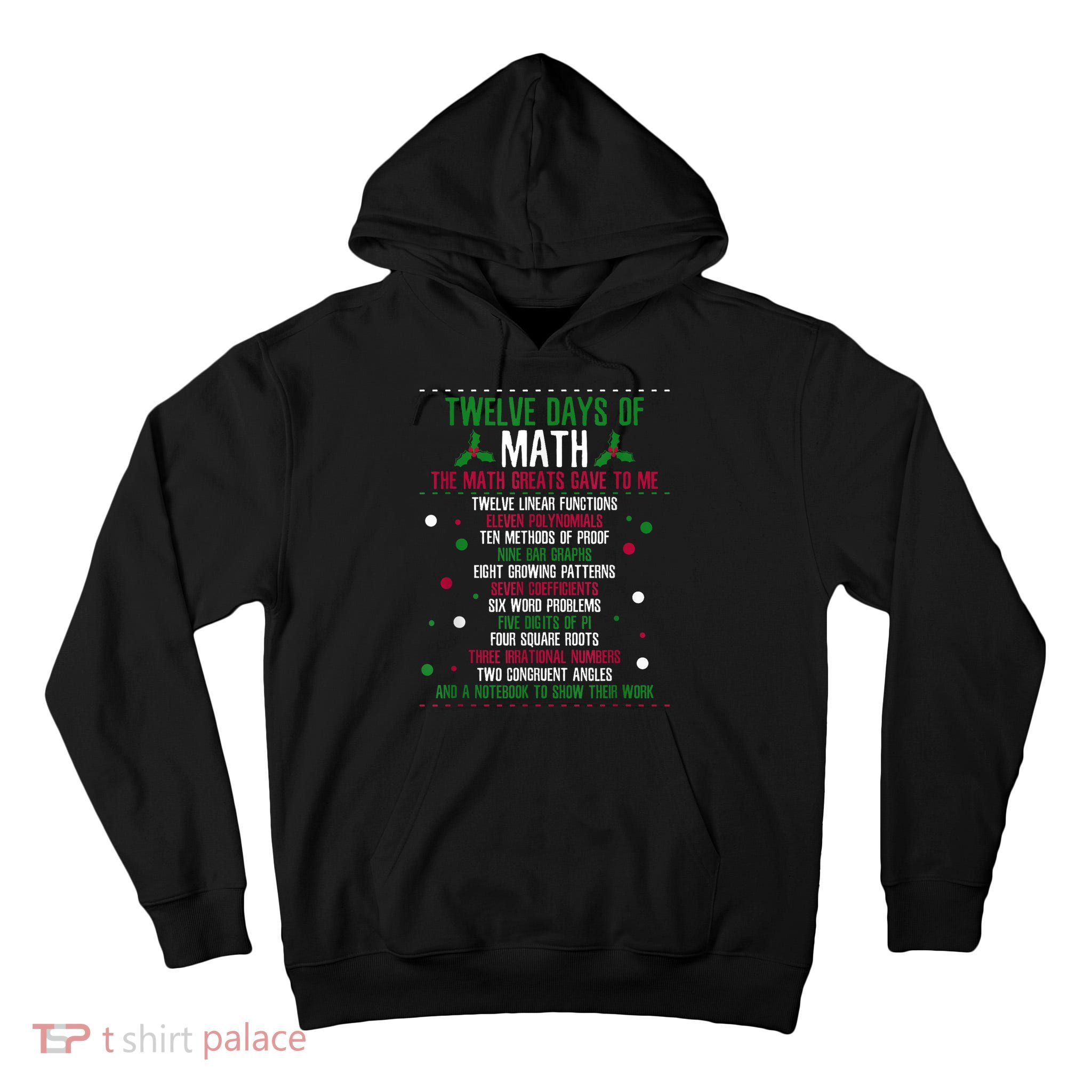 Christmas 12days Of Math Tall Hoodie