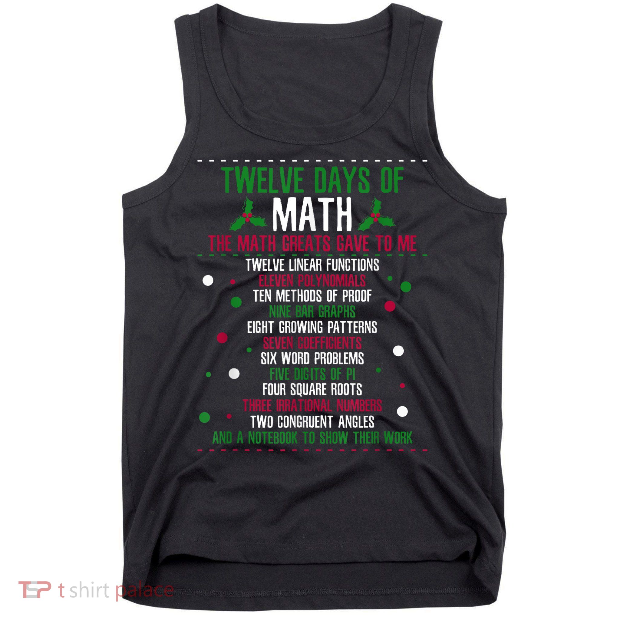 Christmas 12days Of Math Tank Top