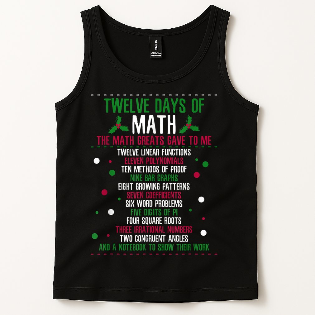 Christmas 12days Of Math Tank Top