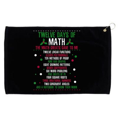 Christmas 12days Of Math Grommeted Golf Towel