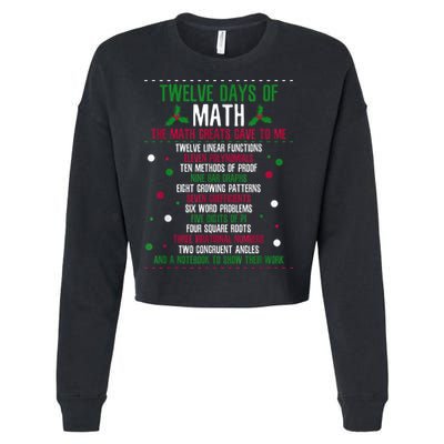 Christmas 12days Of Math Cropped Pullover Crew
