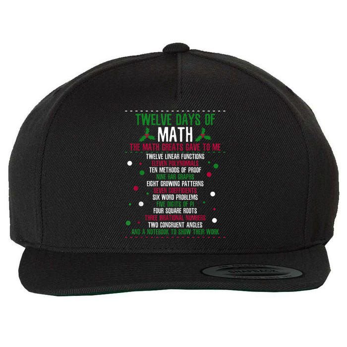 Christmas 12days Of Math Wool Snapback Cap