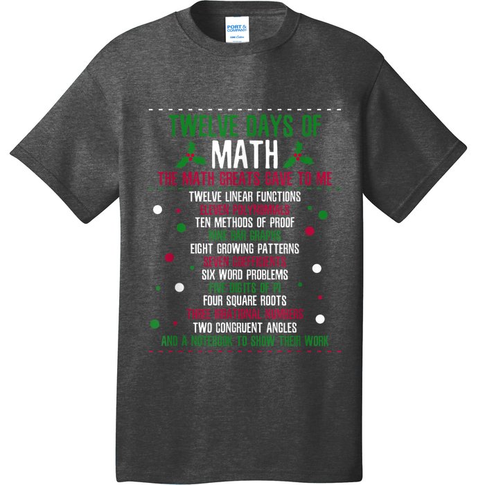 Christmas 12days Of Math T-Shirt