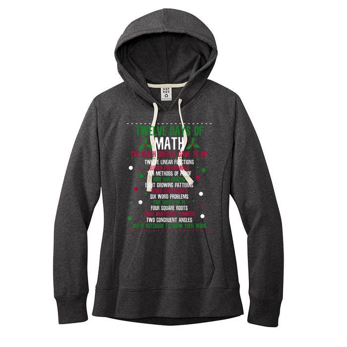 Christmas 12days Of Math Women's Fleece Hoodie