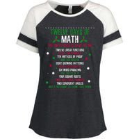 Christmas 12days Of Math Enza Ladies Jersey Colorblock Tee