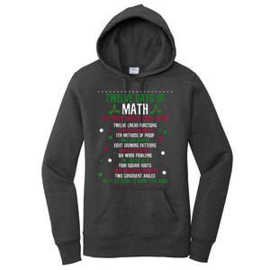 Christmas 12days Of Math Women's Pullover Hoodie