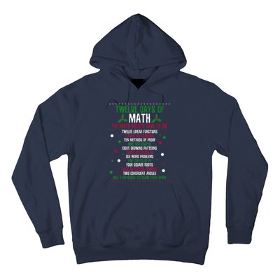 Christmas 12days Of Math Hoodie