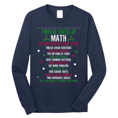 Christmas 12days Of Math Long Sleeve Shirt