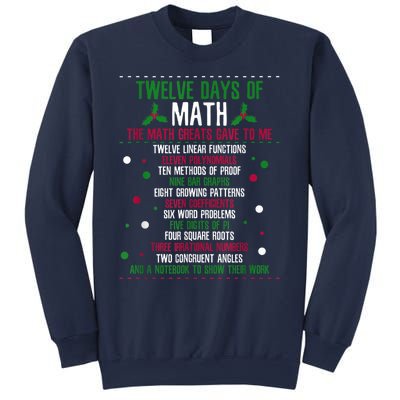 Christmas 12days Of Math Sweatshirt