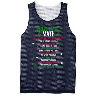 Christmas 12days Of Math Mesh Reversible Basketball Jersey Tank