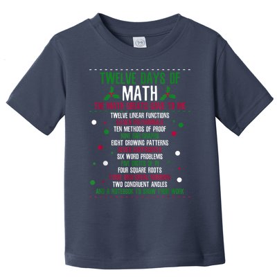 Christmas 12days Of Math Toddler T-Shirt