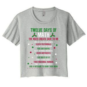 Christmas 12days Of Math Women's Crop Top Tee