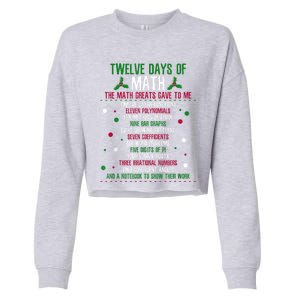 Christmas 12days Of Math Cropped Pullover Crew