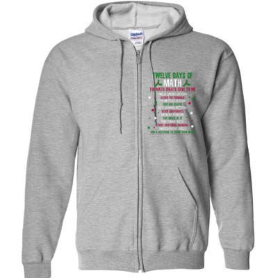 Christmas 12days Of Math Full Zip Hoodie